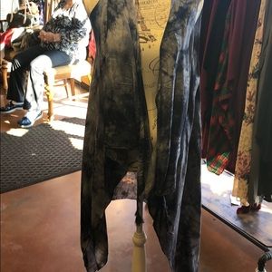 Blue and grey smoke cardigan sleeveless